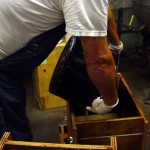 Pouring into molds